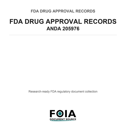 FDA ANDA 205976 Approval Routing Summary (Endo)