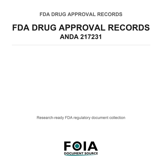 FDA ANDA 217231 Approval Routing Summary (Dr. Reddy’s)