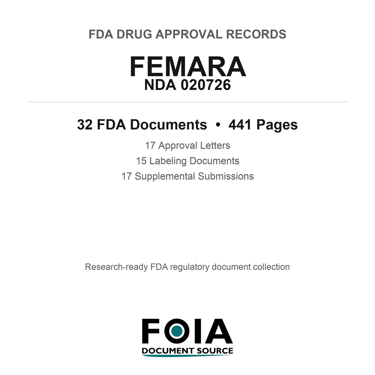 FDA FEMARA NDA 020726 Approval Package — Approval Records & Labeling