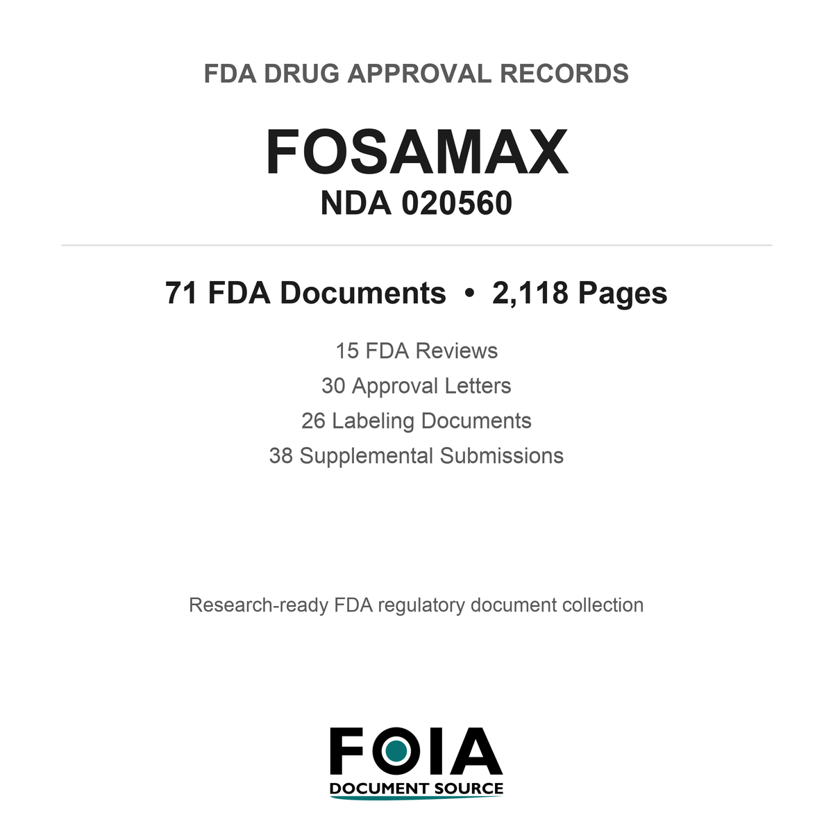 FDA FOSAMAX NDA 020560 Approval Package — Reviews & Approval Records