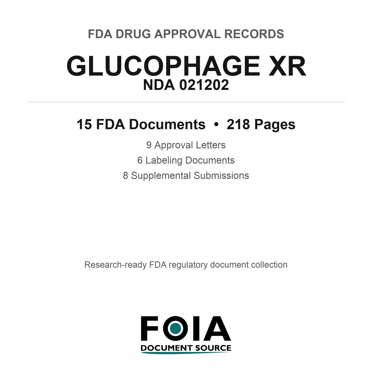 FDA GLUCOPHAGE XR NDA 021202 Approval Package — Approval Records & Labeling