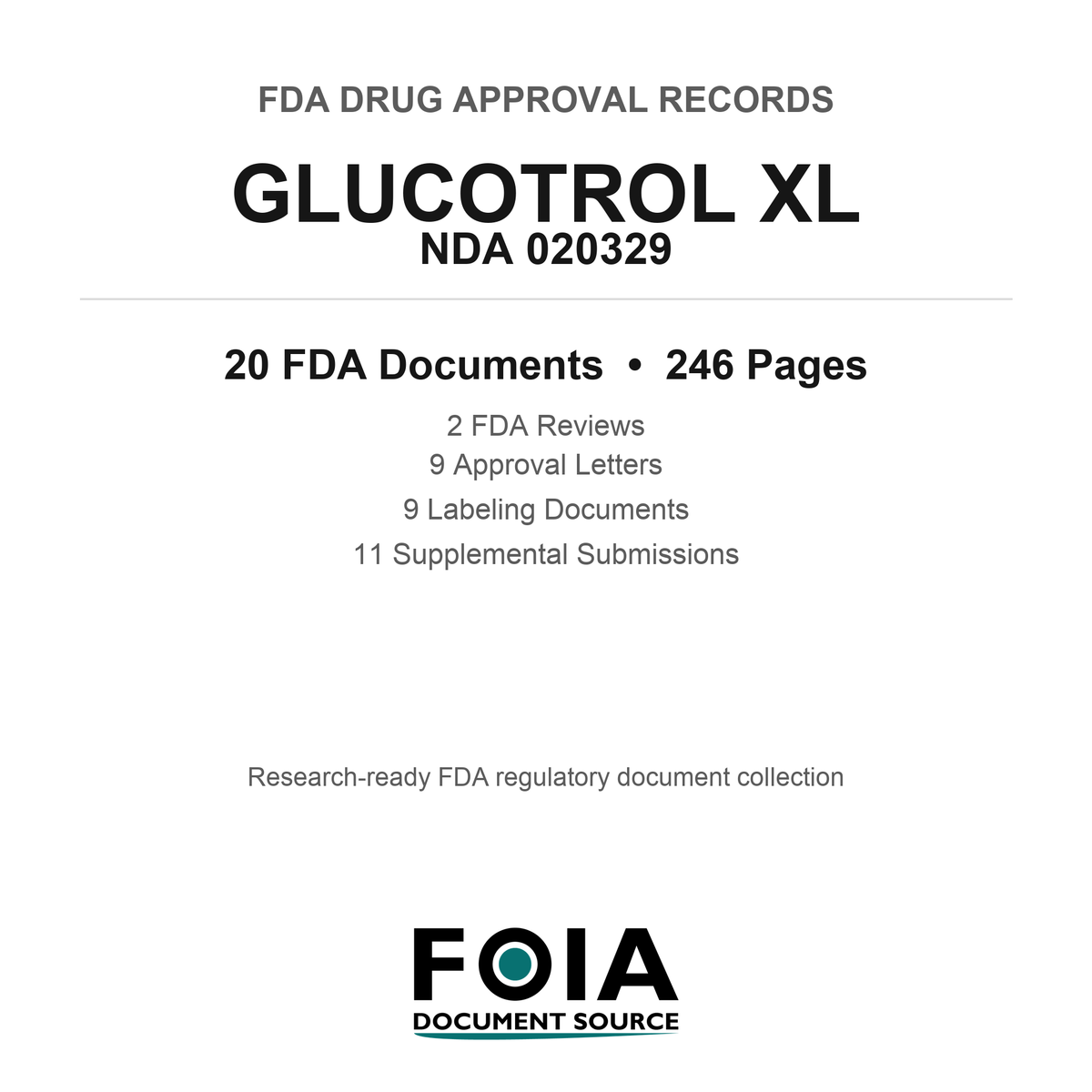 FDA GLUCOTROL XL NDA 020329 Approval Package — Reviews & Approval Records