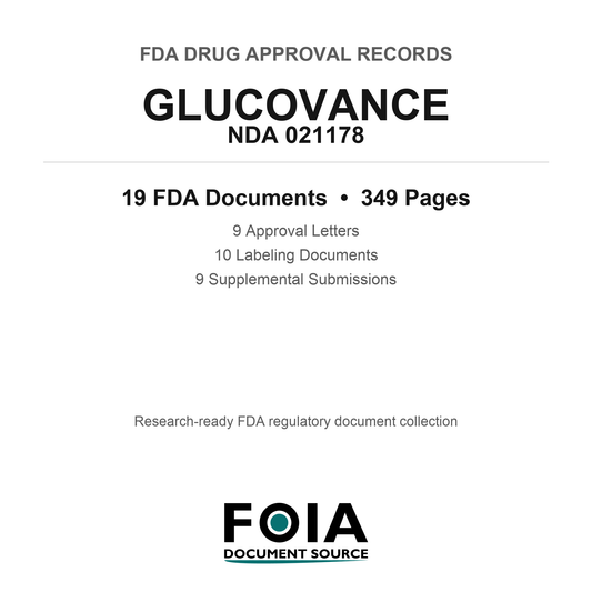 FDA GLUCOVANCE NDA 021178 Approval Package — Approval Records & Labeling