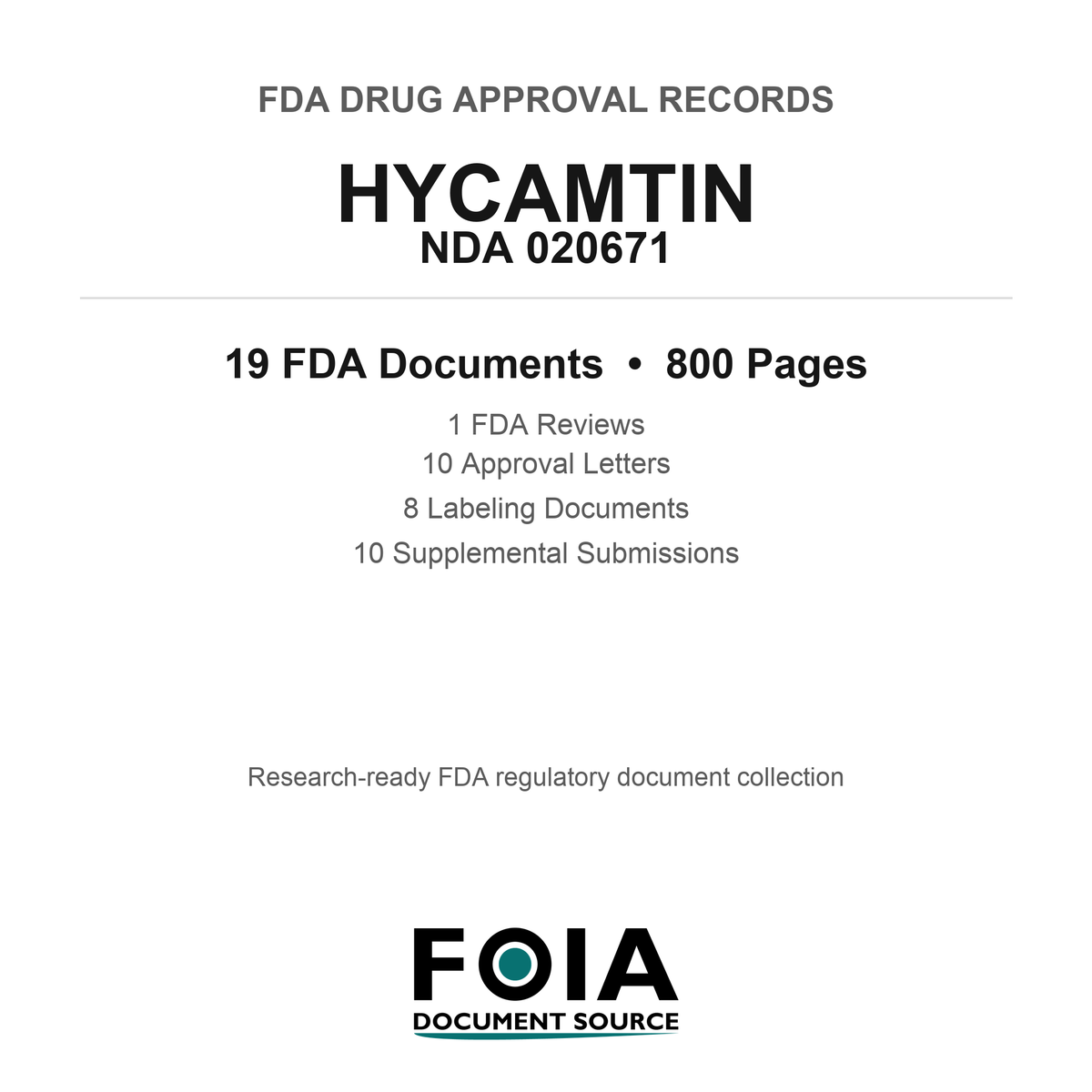 FDA HYCAMTIN NDA 020671 Approval Package — Reviews & Approval Records