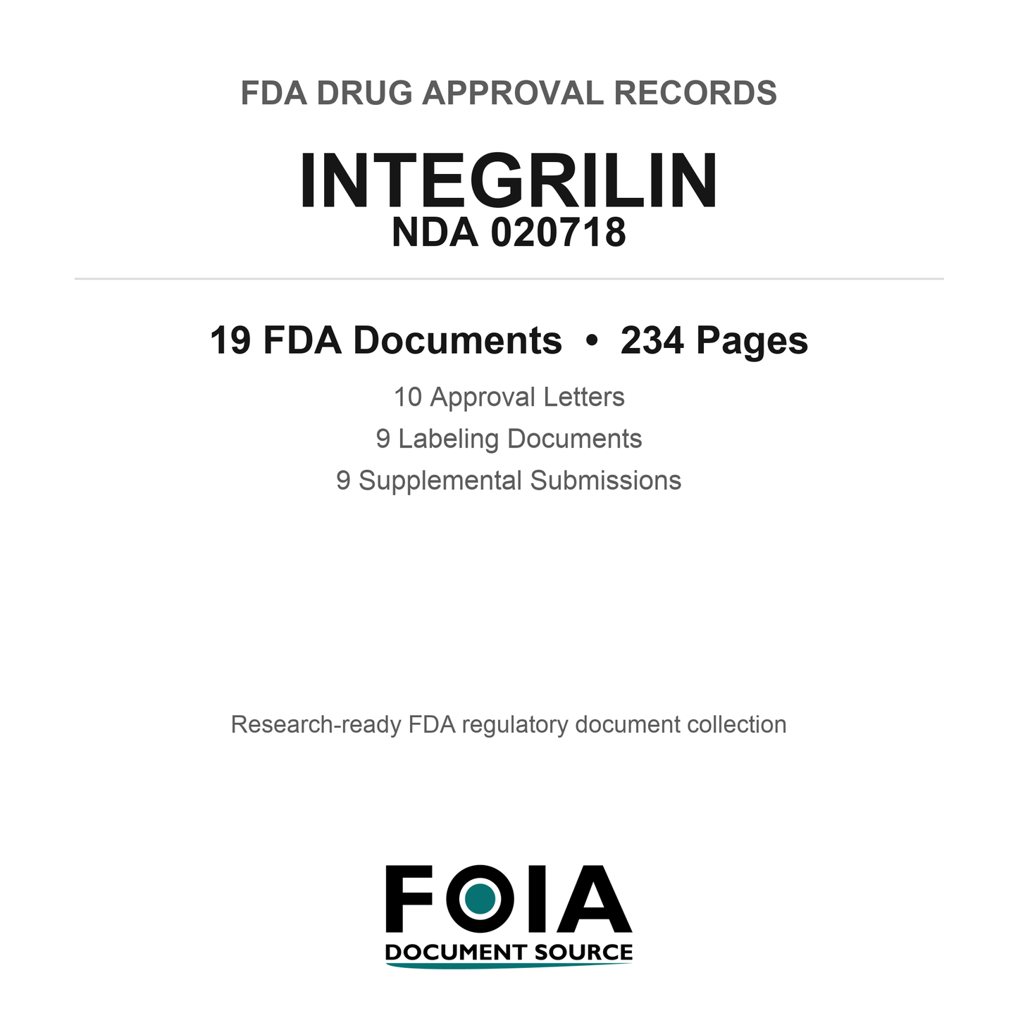 FDA INTEGRILIN NDA 020718 Approval Package — Approval Records & Labeling