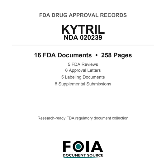 FDA KYTRIL NDA 020239 Approval Package — Reviews & Approval Records
