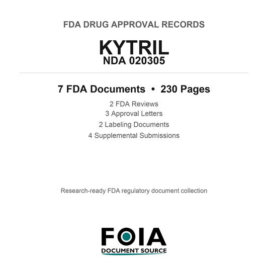 FDA KYTRIL NDA 020305 Approval Package — Reviews & Approval Records