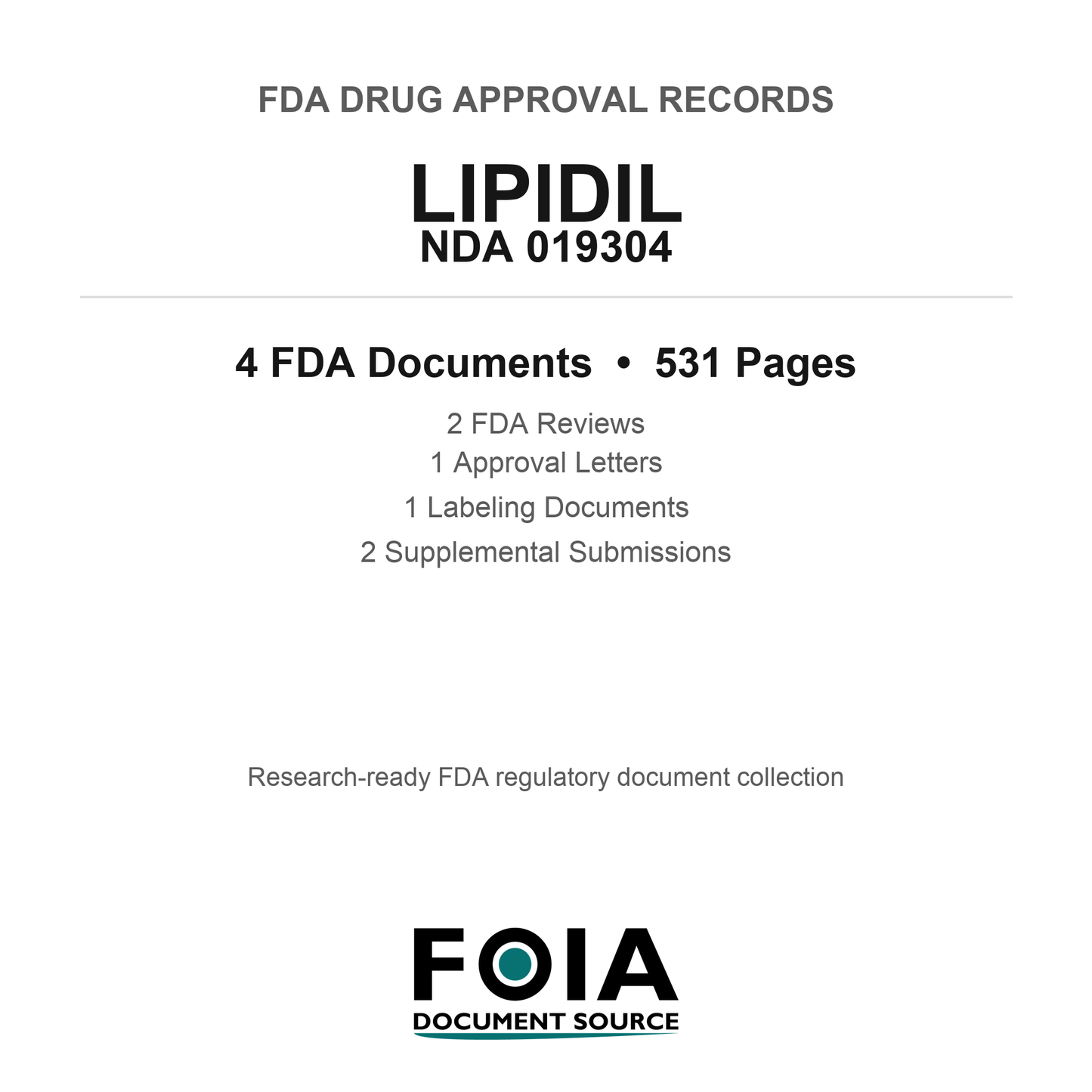 FDA LIPIDIL NDA 019304 Approval Package — Reviews & Approval Records
