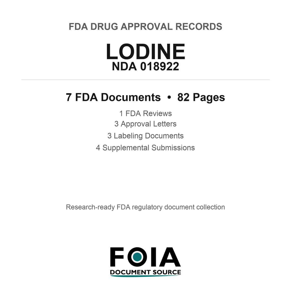 FDA LODINE NDA 018922 Approval Package — Reviews & Approval Records