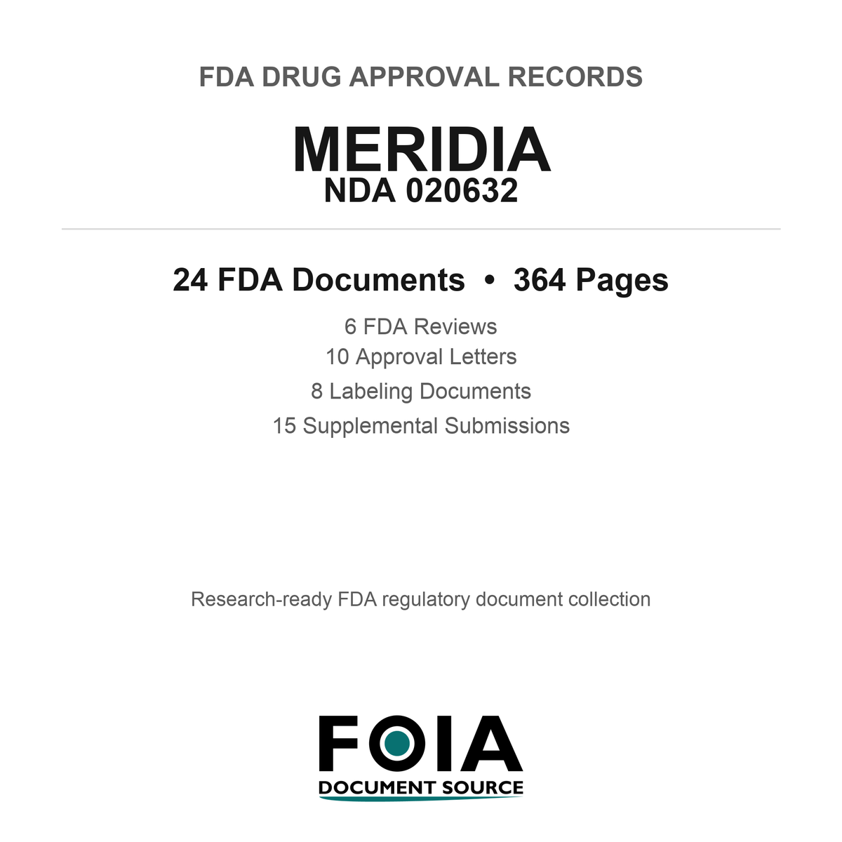 FDA MERIDIA NDA 020632 Approval Package — Reviews & Approval Records