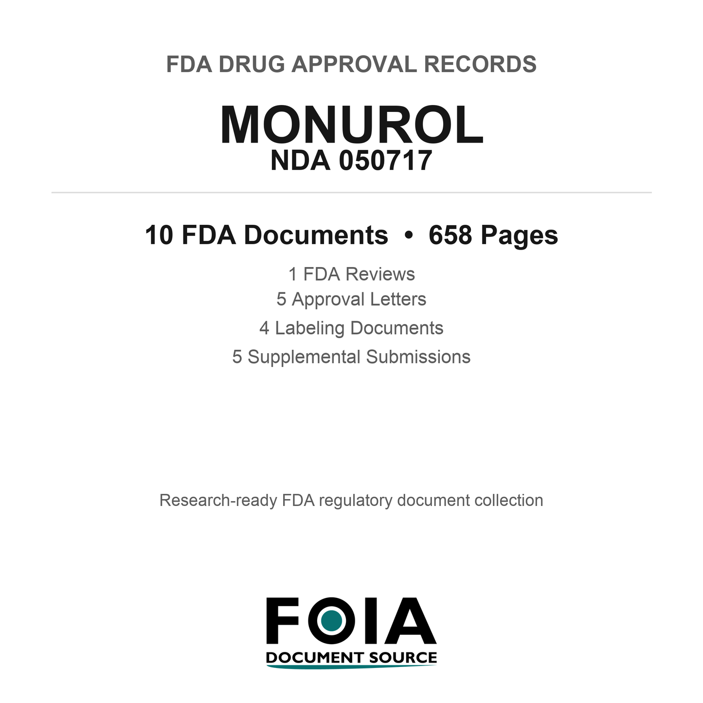 FDA MONUROL NDA 050717 Approval Package — Reviews & Approval Records