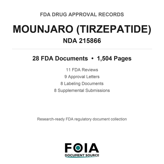 FDA Drug Approval Package, Mounjaro (tirzepatide), NDA 215866 — Original Approval & Supplements