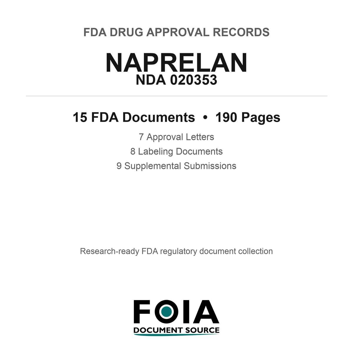 FDA NAPRELAN NDA 020353 Approval Package — Approval Records & Labeling