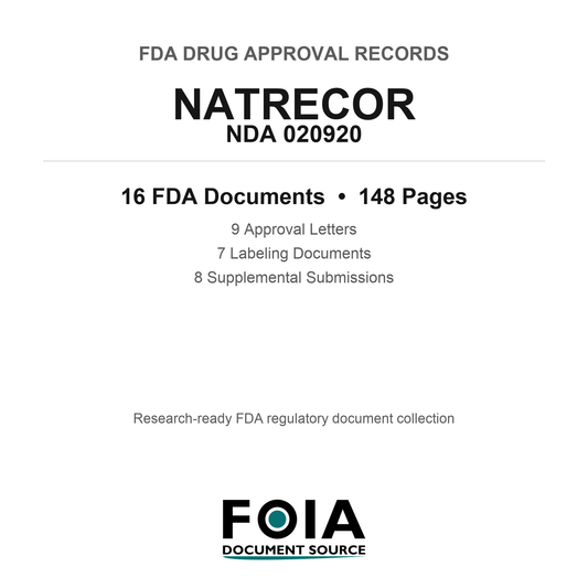 FDA NATRECOR NDA 020920 Approval Package — Approval Records & Labeling