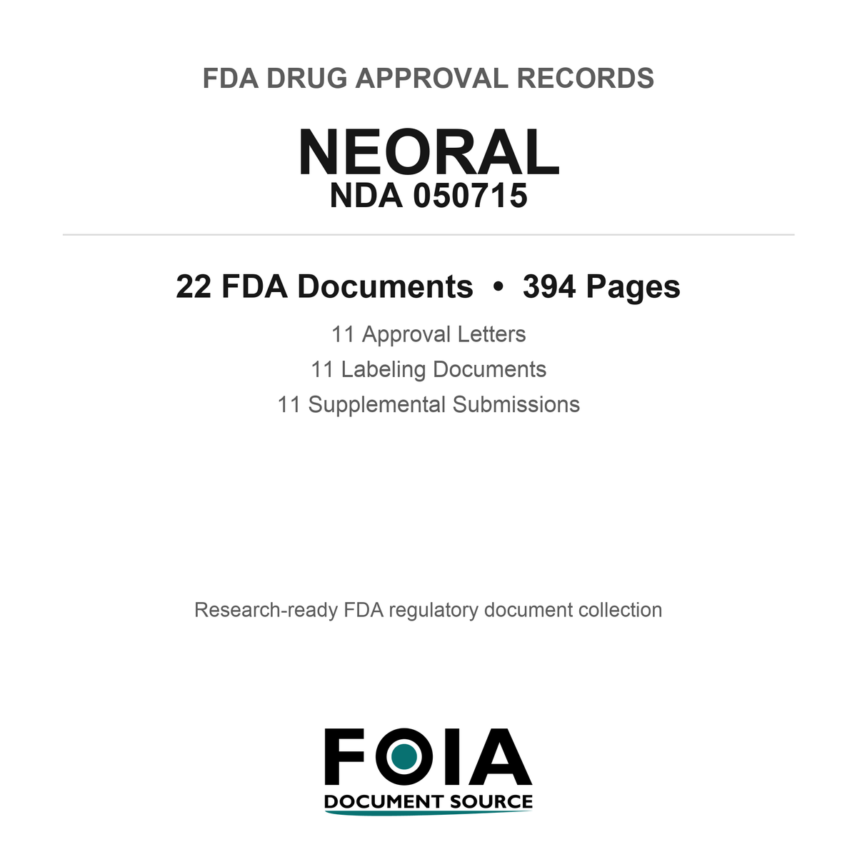 FDA NEORAL NDA 050715 Approval Package — Approval Records & Labeling
