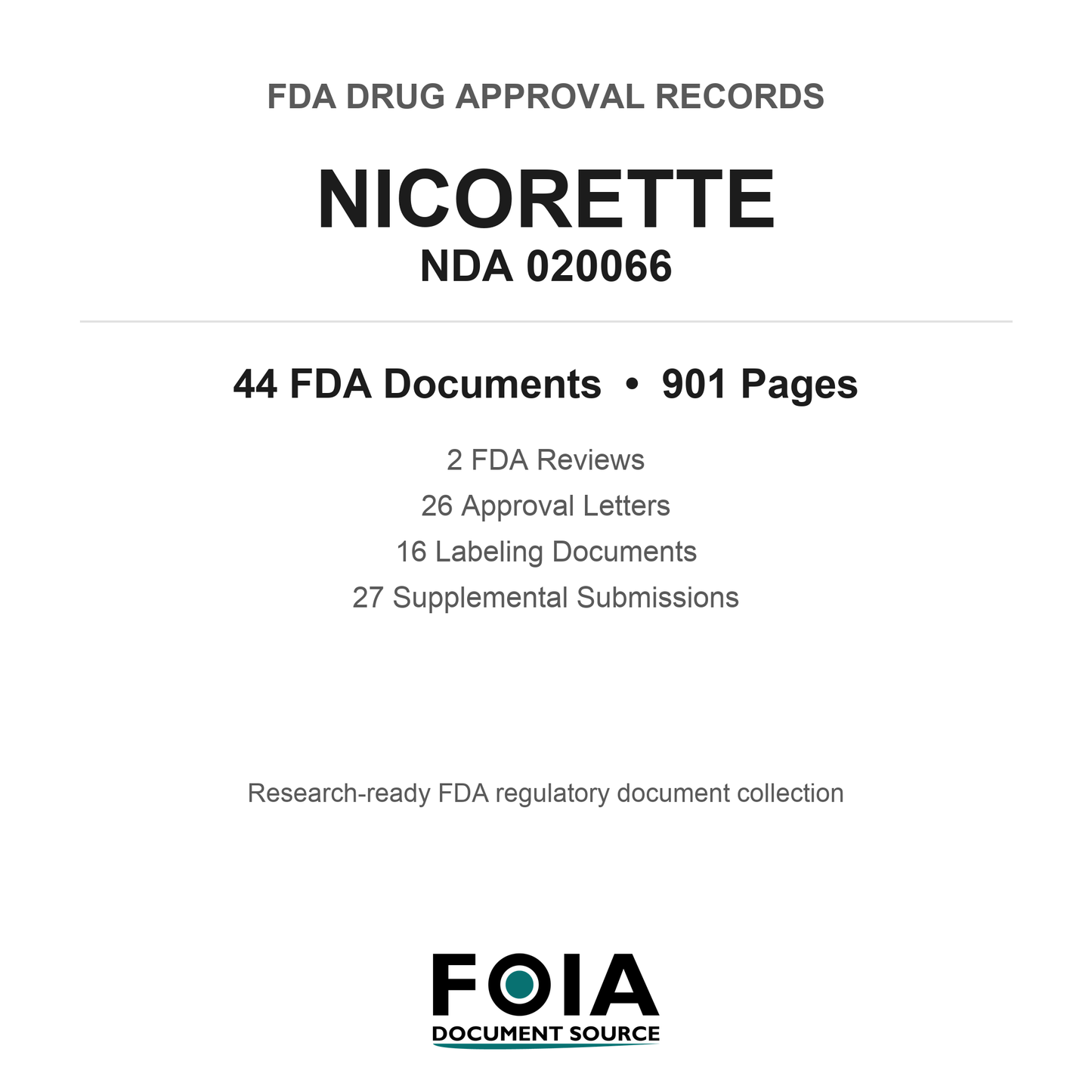 FDA NICORETTE NDA 020066 Approval Package — Reviews & Approval   Records