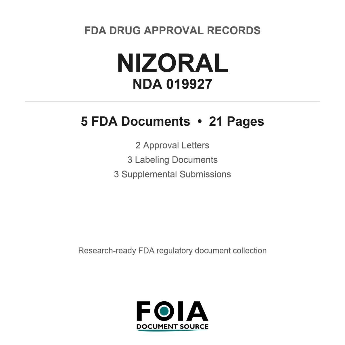 FDA NIZORAL NDA 019927 Approval Package — Approval Records & Labeling