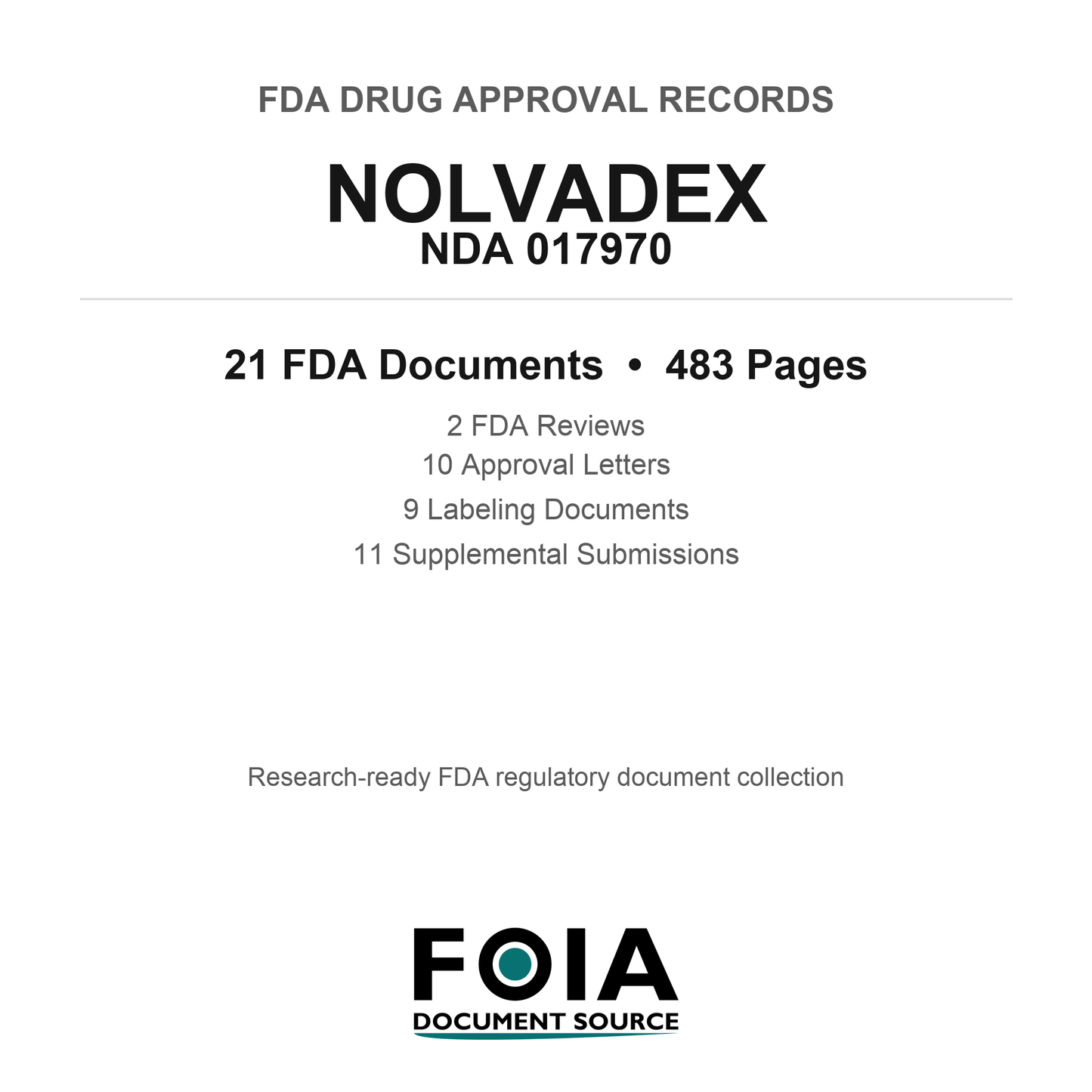 FDA NOLVADEX NDA 017970 Approval Package — Reviews & Approval Records