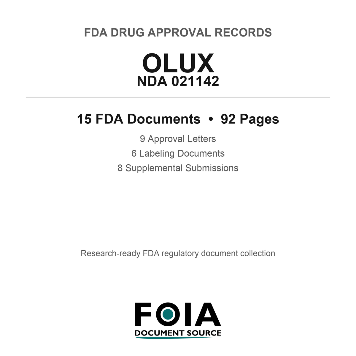 FDA OLUX NDA 021142 Approval Package — Approval Records & Labeling