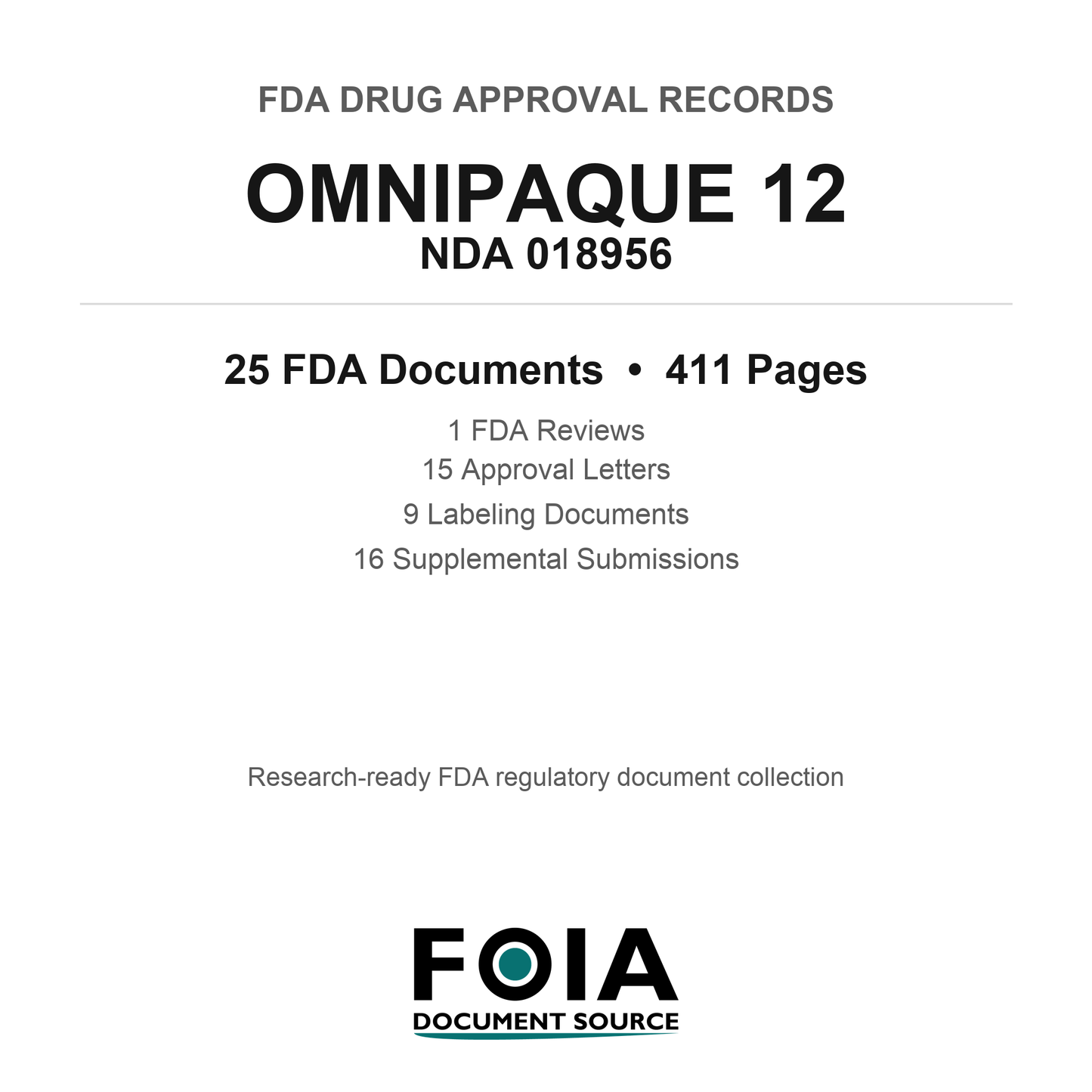 FDA OMNIPAQUE 12 NDA 018956 Approval Package — Reviews & Approval Records