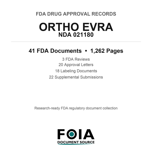 FDA ORTHO EVRA NDA 021180 Approval Package — Reviews & Approval Records