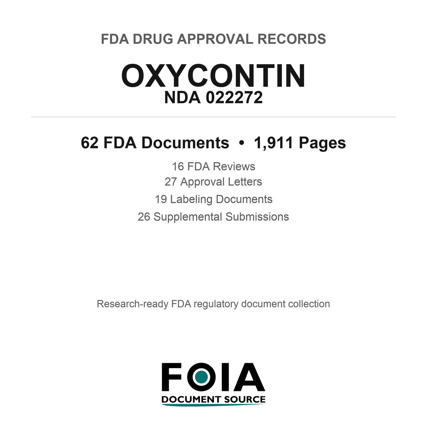 FDA OXYCONTIN NDA 022272 Approval Package — Reviews & Approval Records