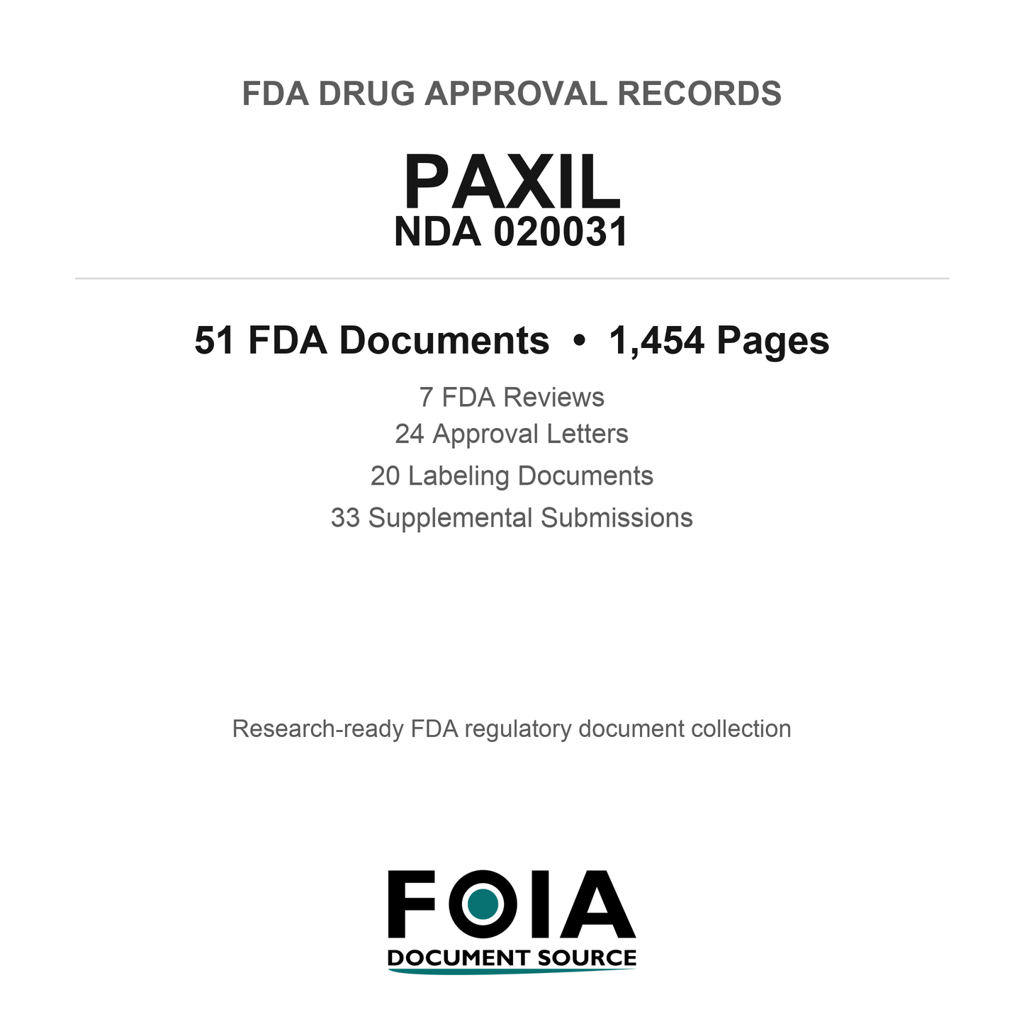 FDA PAXIL NDA 020031 Approval Package — Reviews & Approval Records