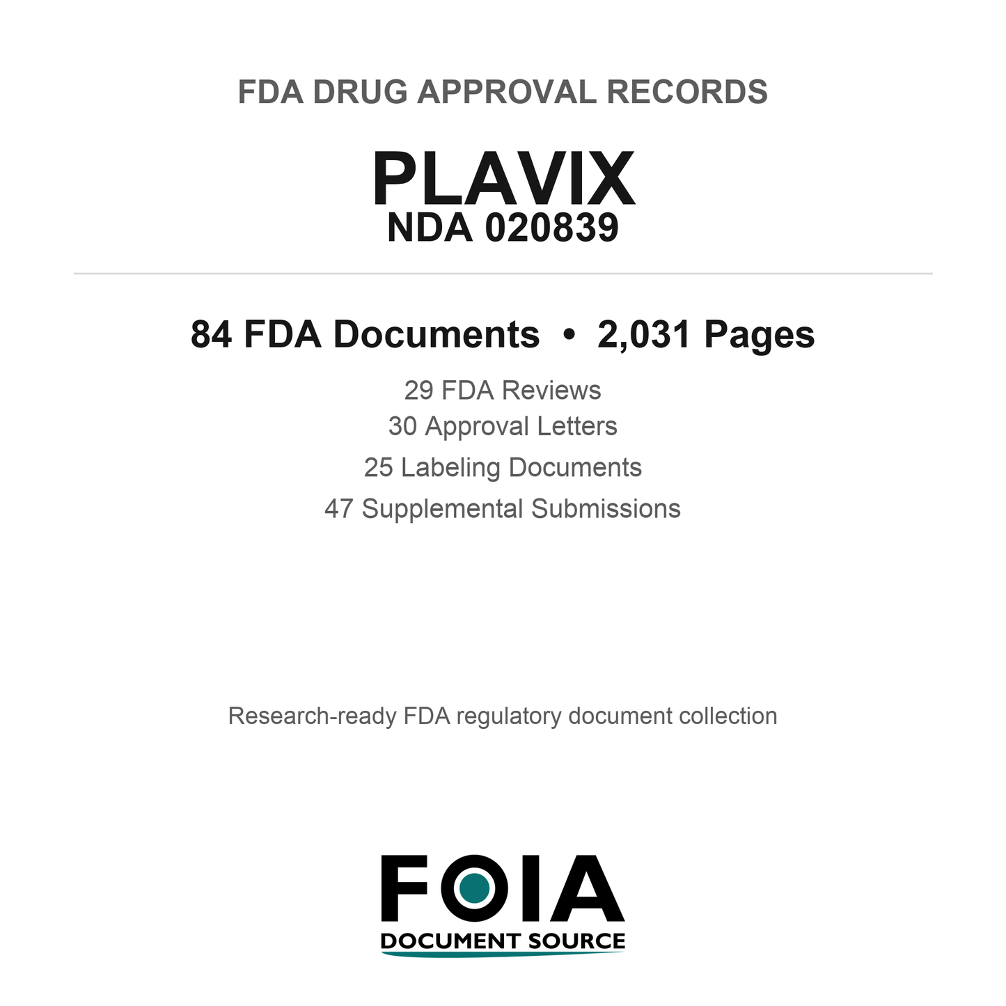 FDA PLAVIX NDA 020839 Approval Package — Reviews & Approval Records