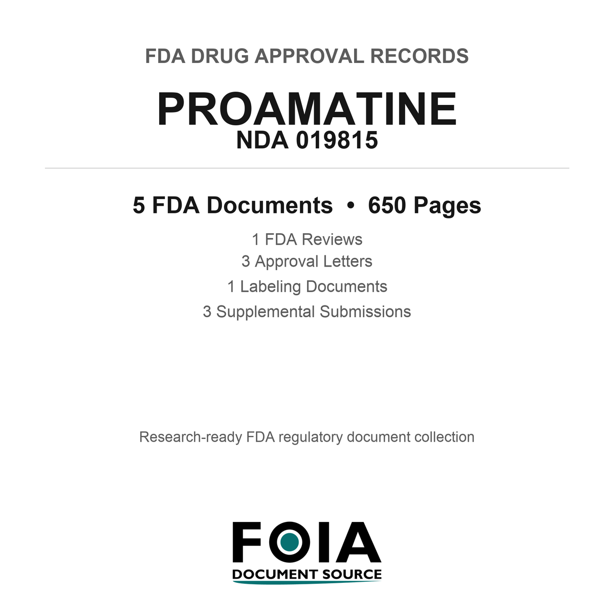 FDA PROAMATINE NDA 019815 Approval Package — Reviews & Approval Records