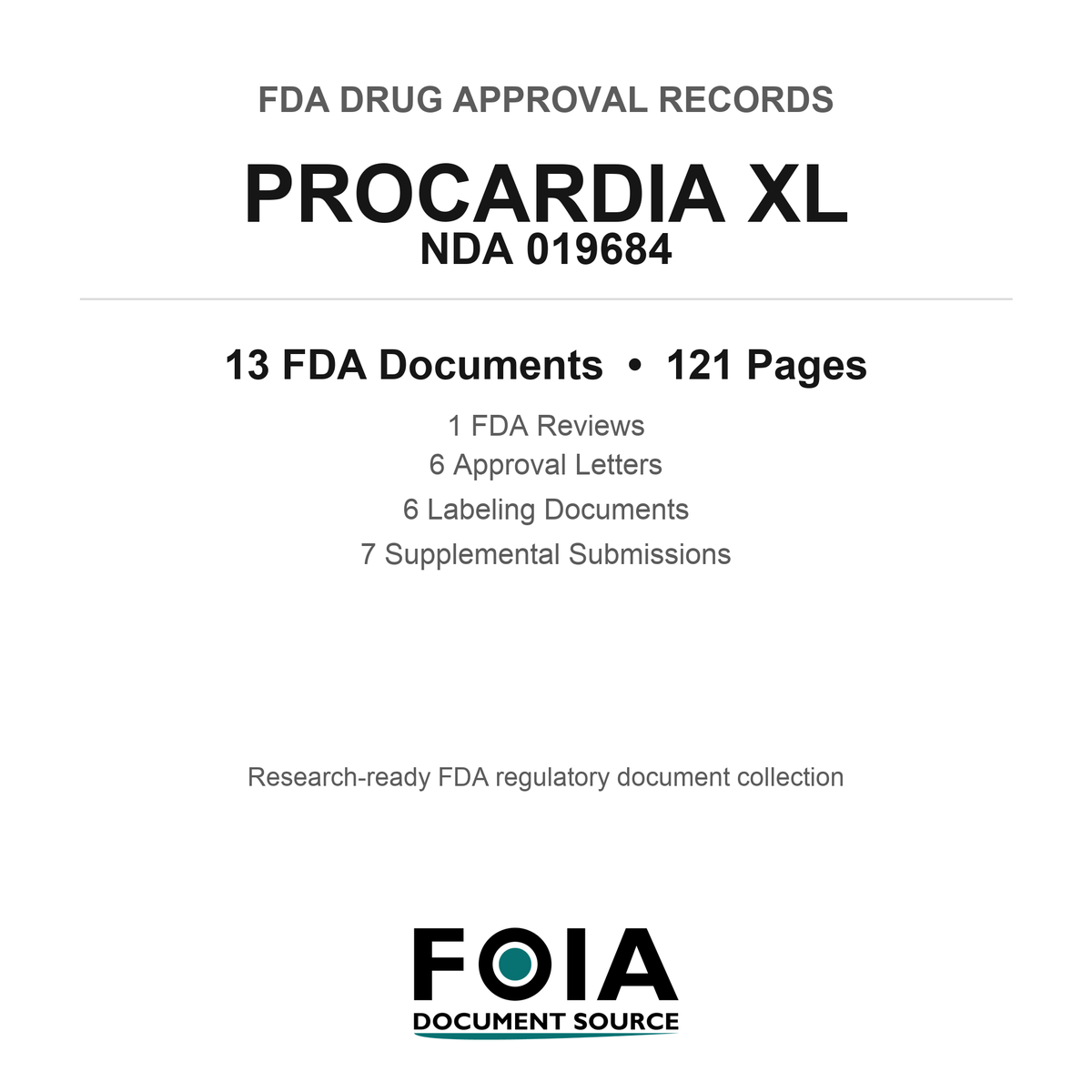 FDA PROCARDIA XL NDA 019684 Approval Package — Reviews & Approval Records