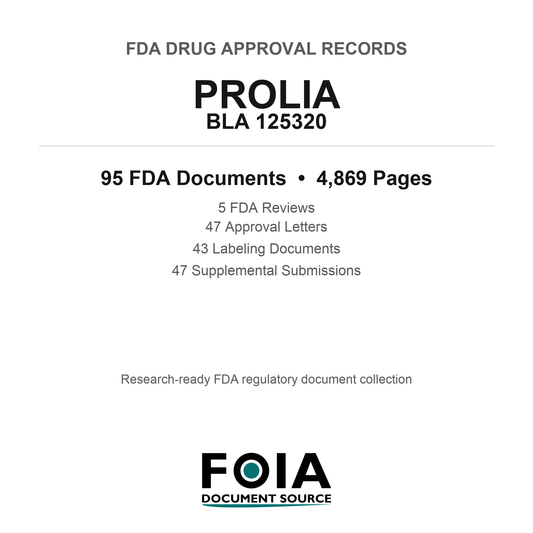 FDA PROLIA BLA 125320 Approval Package — Reviews & Approval Records