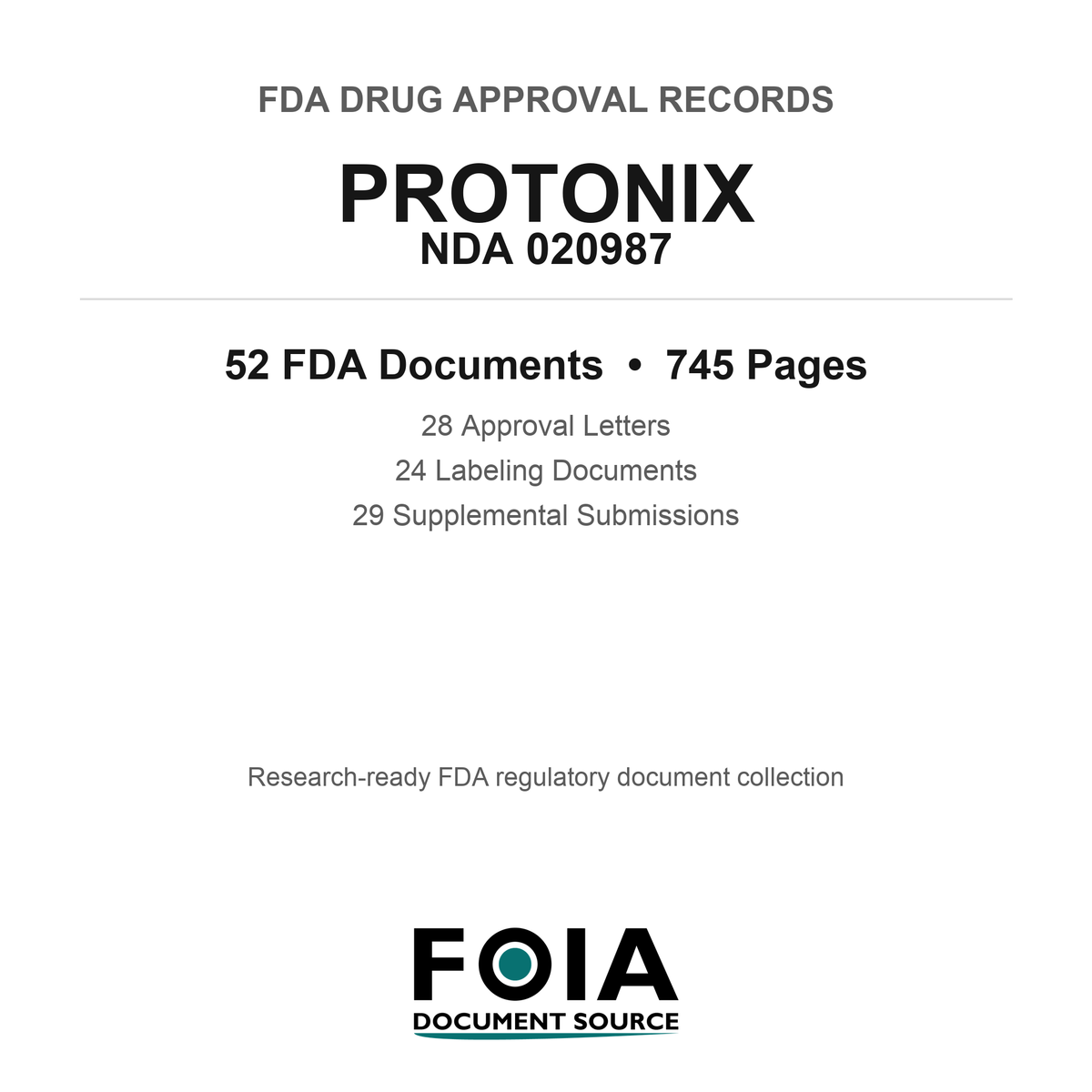 FDA PROTONIX NDA 020987 Approval Package — Approval Records & Labeling