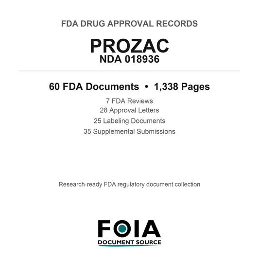 FDA PROZAC NDA 018936 Approval Package — Reviews & Approval Records