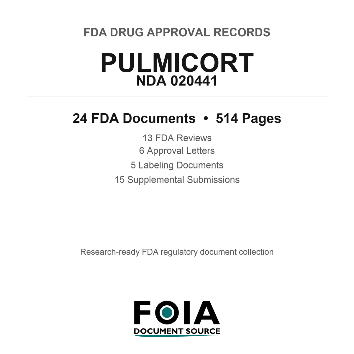 FDA PULMICORT NDA 020441 Approval Package — Reviews & Approval Records