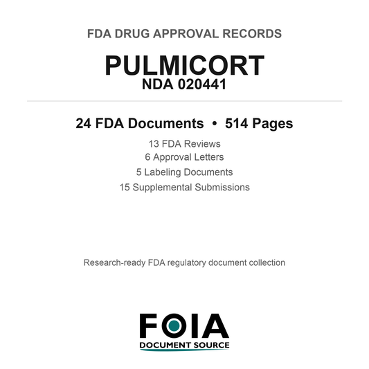 FDA PULMICORT NDA 020441 Approval Package — Reviews & Approval Records