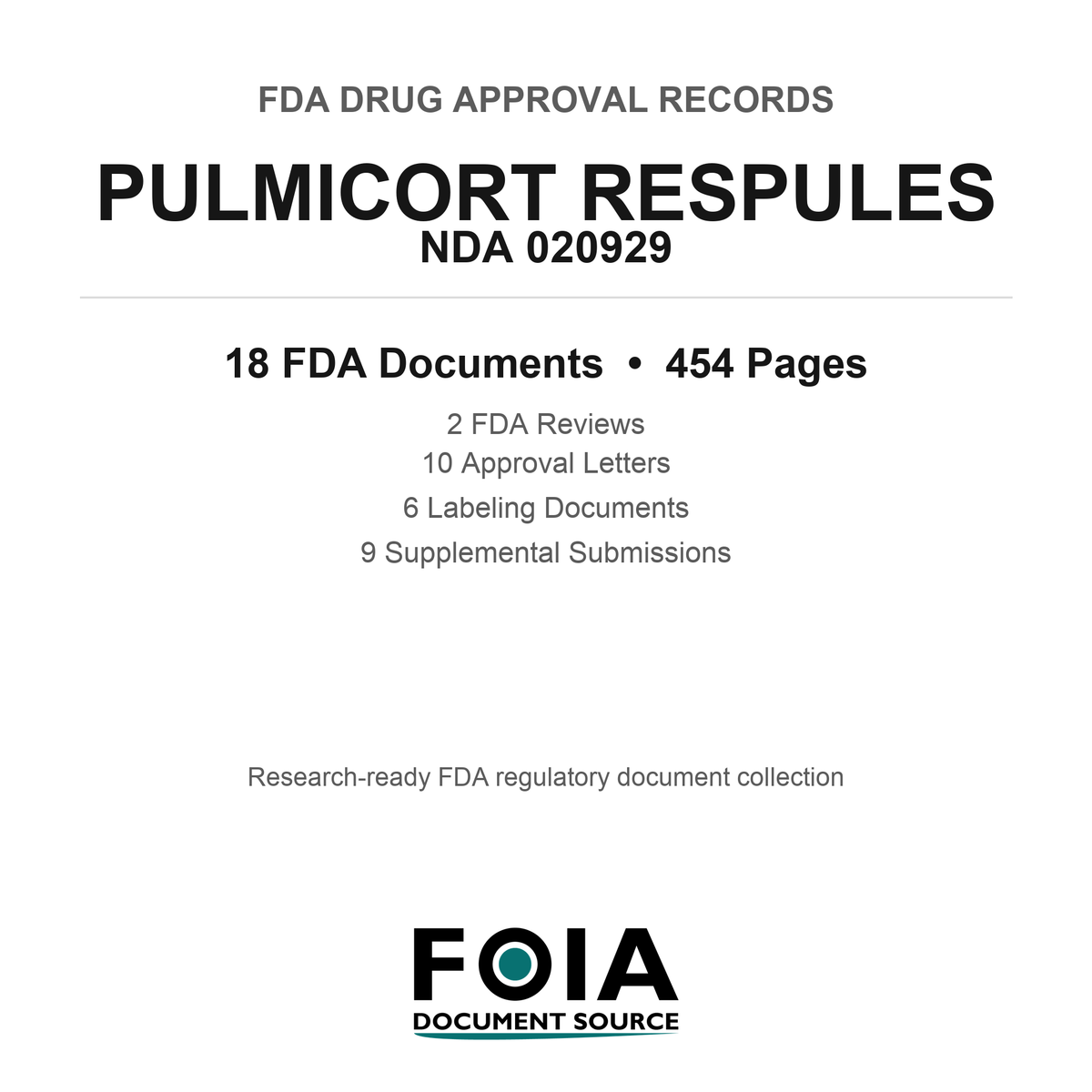 FDA PULMICORT RESPULES NDA 020929 Approval Package — Reviews & Approval Records