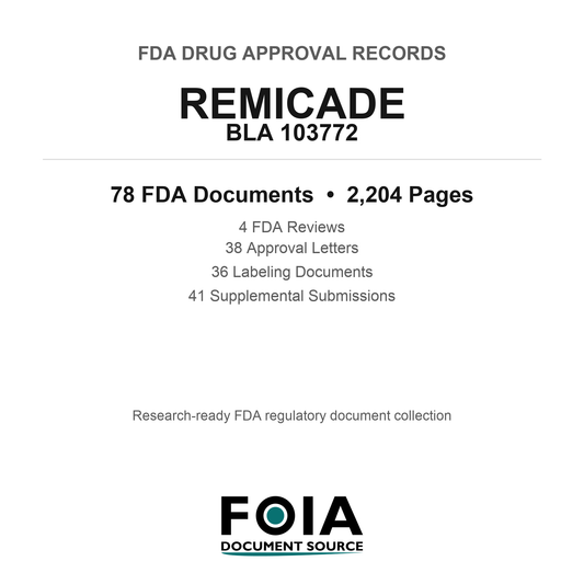 FDA REMICADE BLA 103772 Approval Package — Reviews & Approval Records