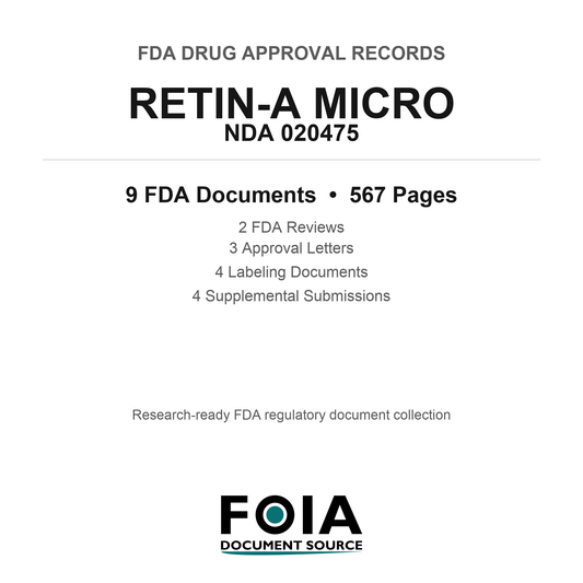 FDA RETIN-A MICRO NDA 020475 Approval Package — Reviews & Approval Records