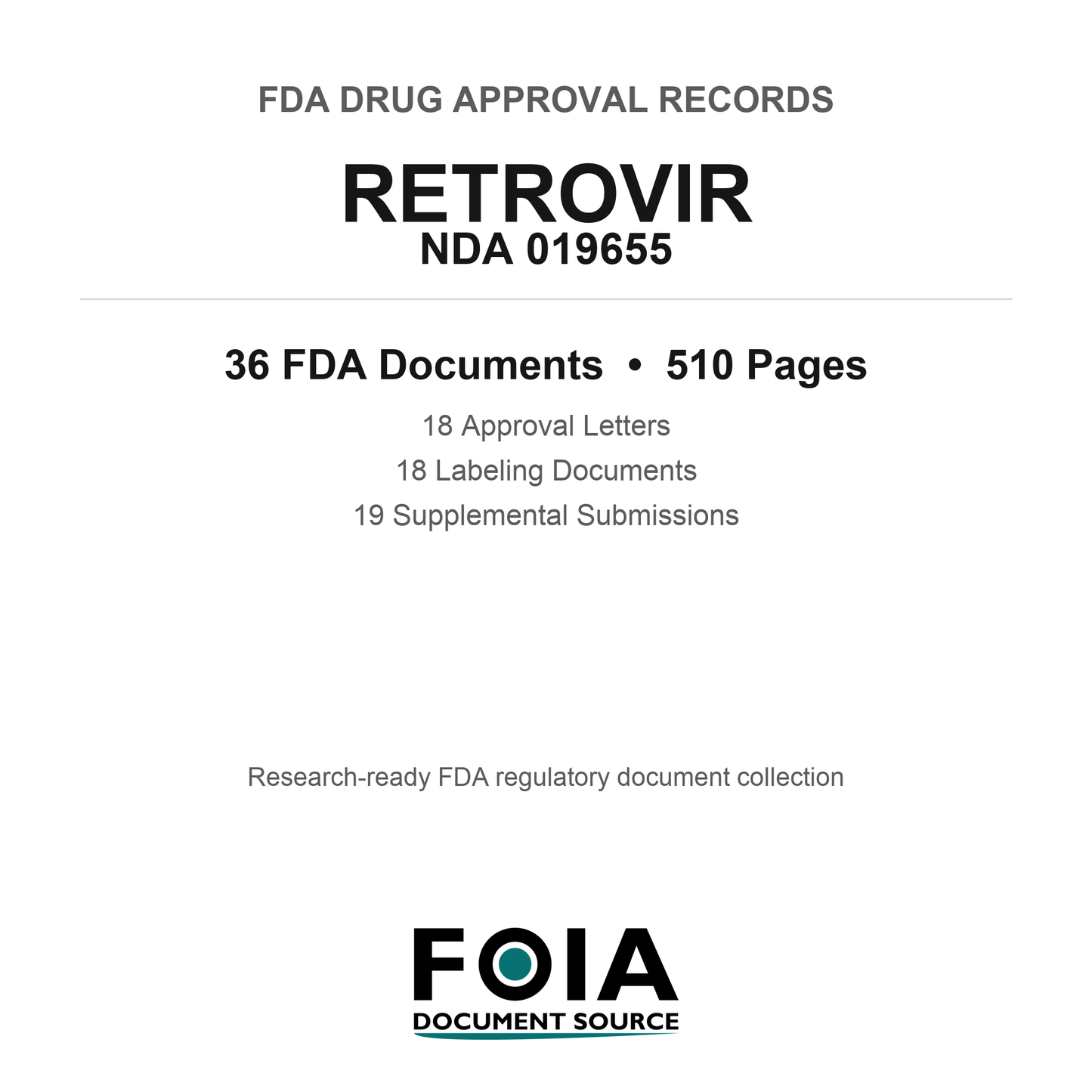 FDA RETROVIR NDA 019655 Approval Package — Approval Records & Labeling