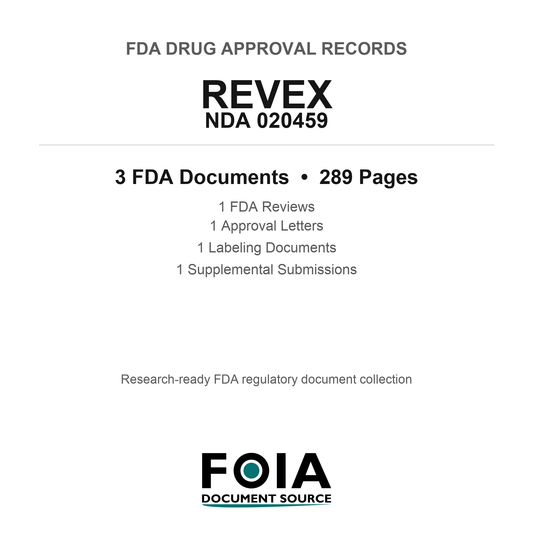 FDA REVEX NDA 020459 Approval Package — Reviews & Approval Records
