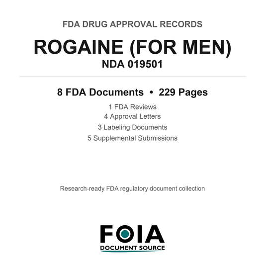 FDA ROGAINE (FOR MEN) NDA 019501 Approval Package — Reviews & Approval Records