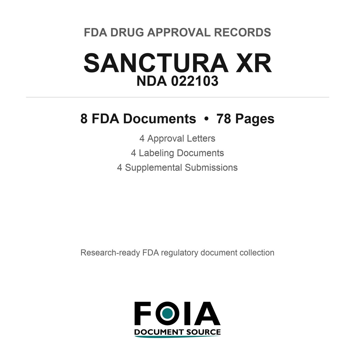 FDA SANCTURA XR NDA 022103 Approval Package — Approval Records & Labeling