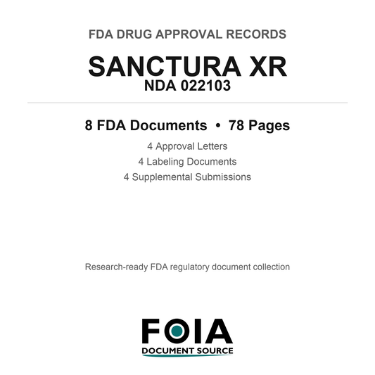 FDA SANCTURA XR NDA 022103 Approval Package — Approval Records & Labeling