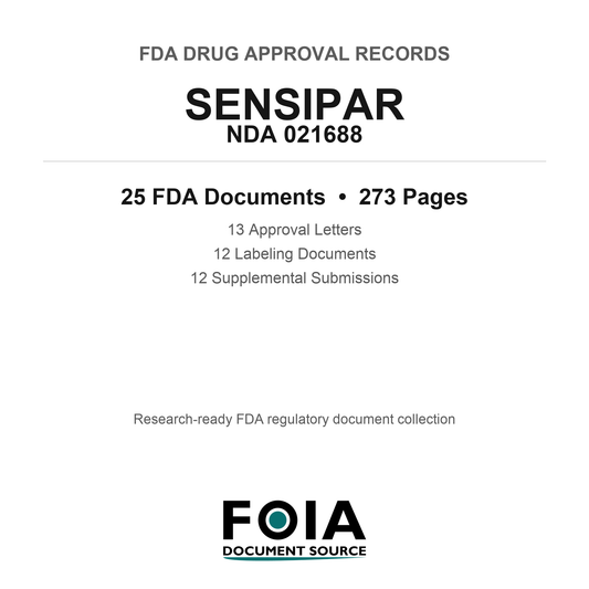 FDA SENSIPAR NDA 021688 Approval Package — Approval Records & Labeling