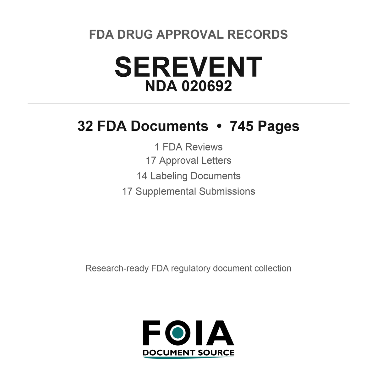 FDA SEREVENT NDA 020692 Approval Package — Reviews & Approval Records