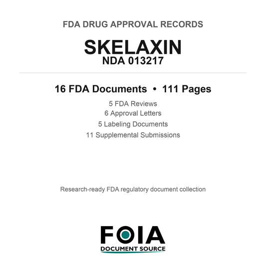FDA SKELAXIN NDA 013217 Approval Package — Reviews & Approval Records