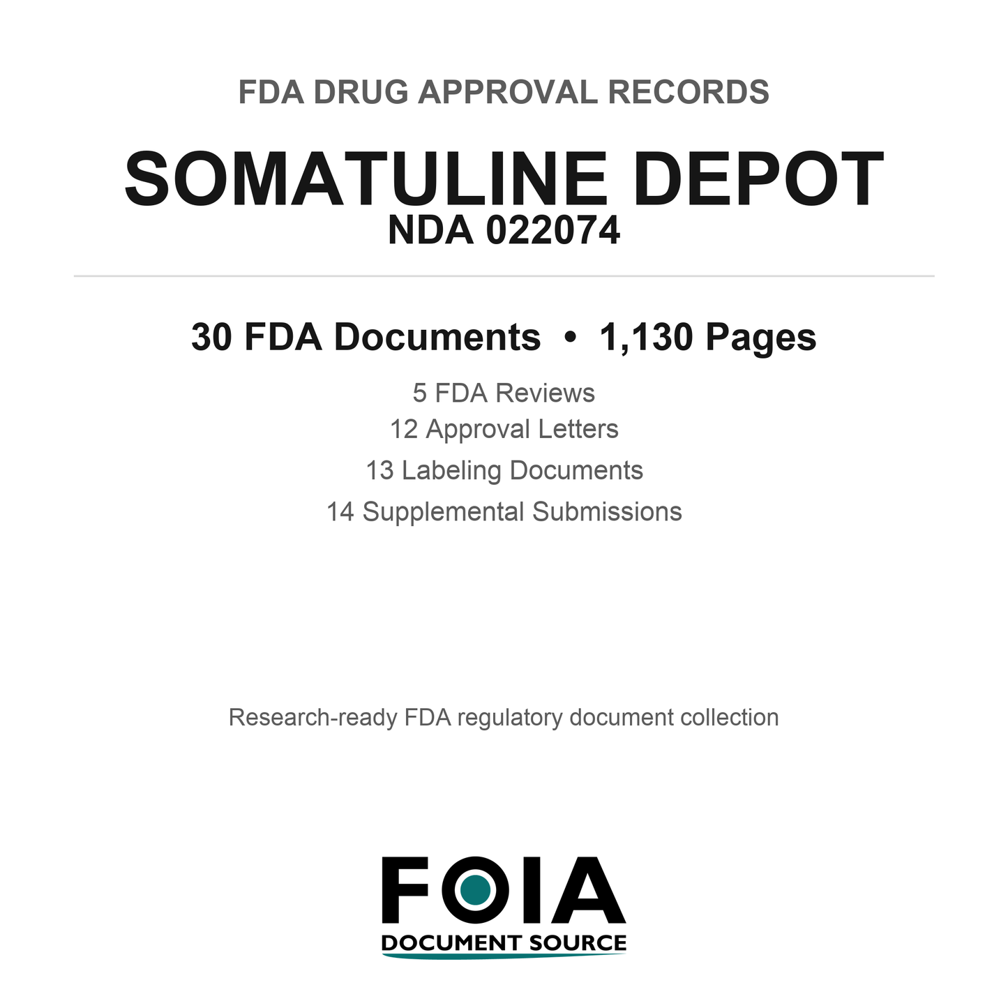 FDA SOMATULINE DEPOT NDA 022074 Approval Package — Reviews & Approval Records