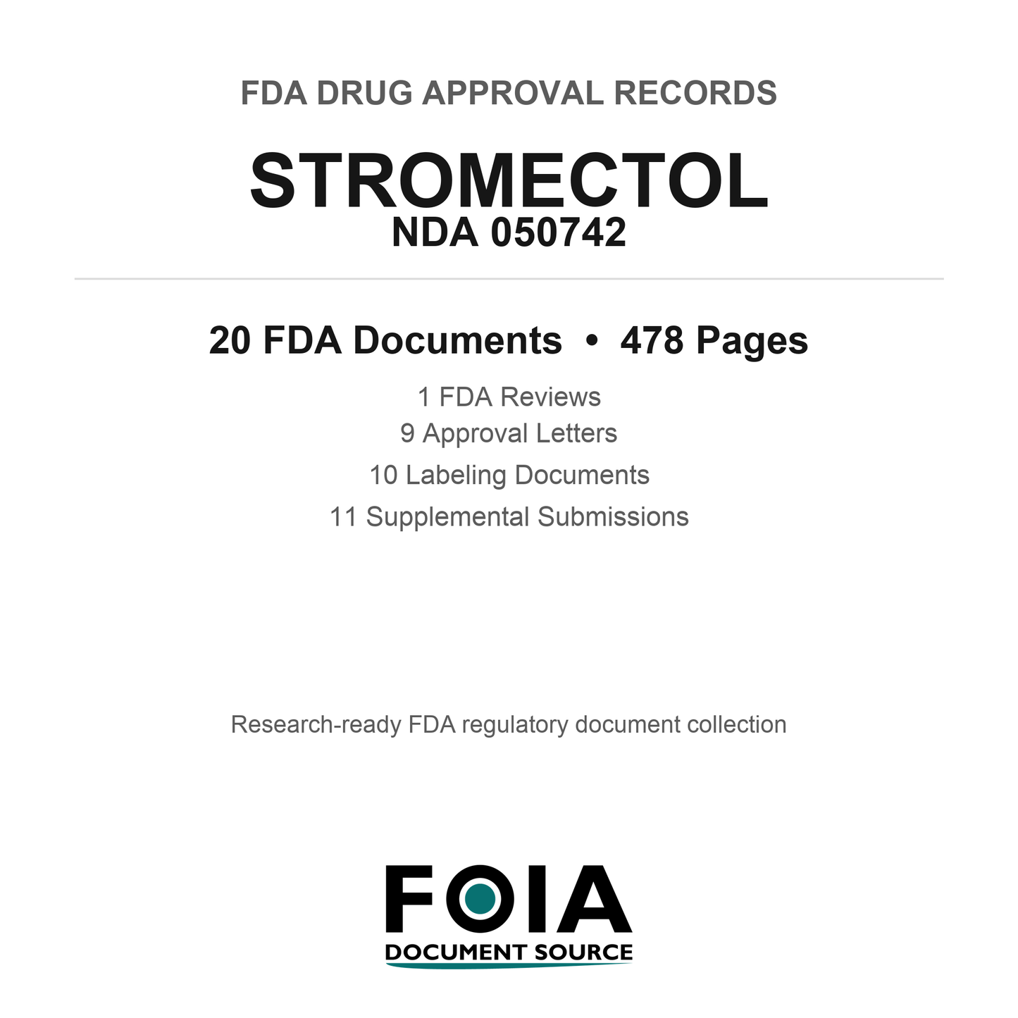 FDA STROMECTOL NDA 050742 Approval Package — Reviews & Approval Records