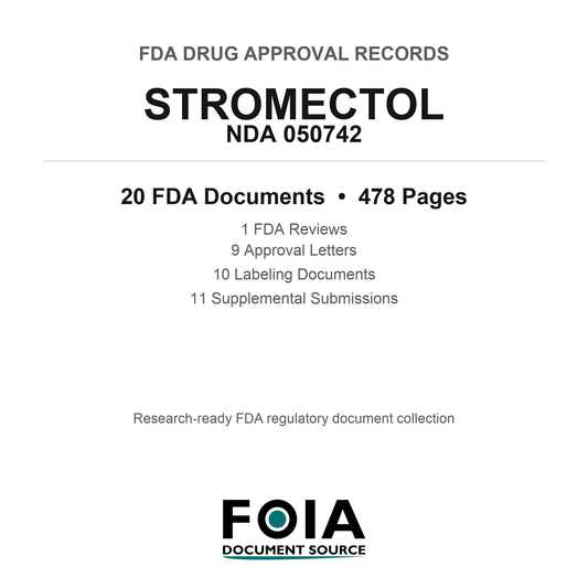 FDA STROMECTOL NDA 050742 Approval Package — Reviews & Approval Records