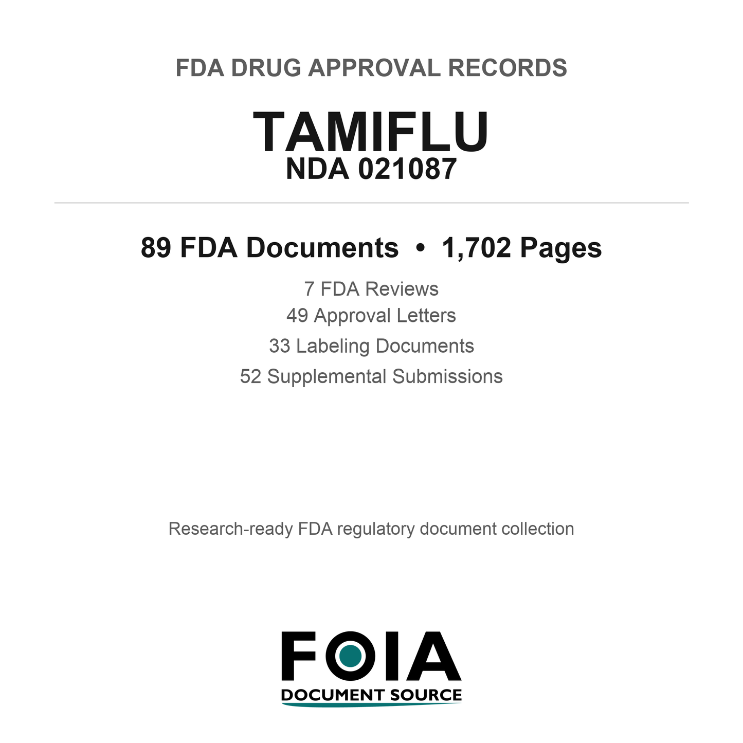 FDA TAMIFLU NDA 021087 Approval Package — Reviews & Approval Records